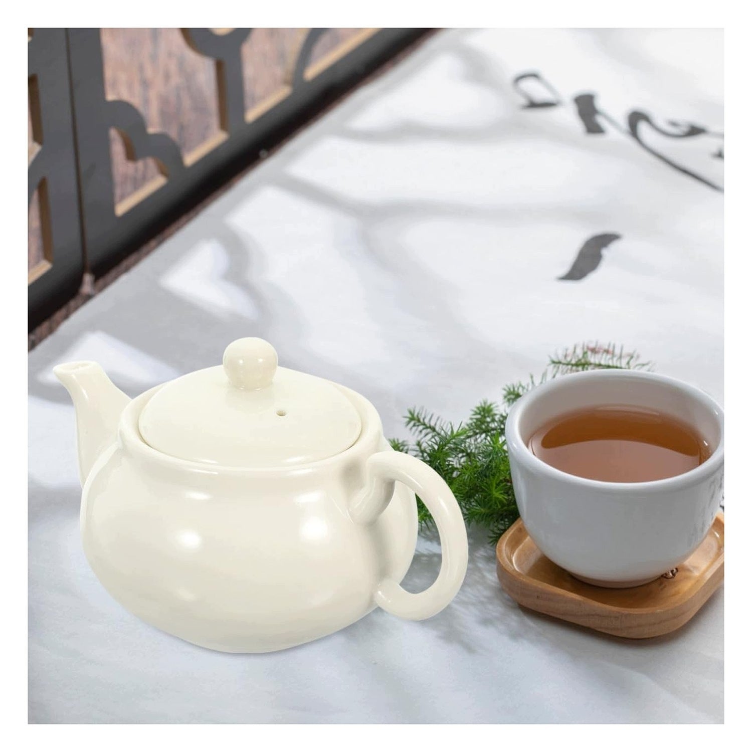 Theepot - Ceramics with Infuser - 13x8,5x7 cm - Porcelain Capacity 1 l