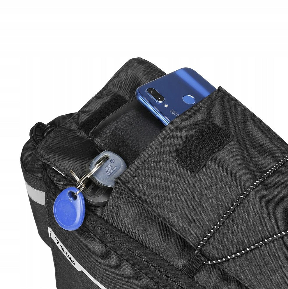 Thermal Bag for Bike Rack Pouch Reflective Bike Spacious Color black