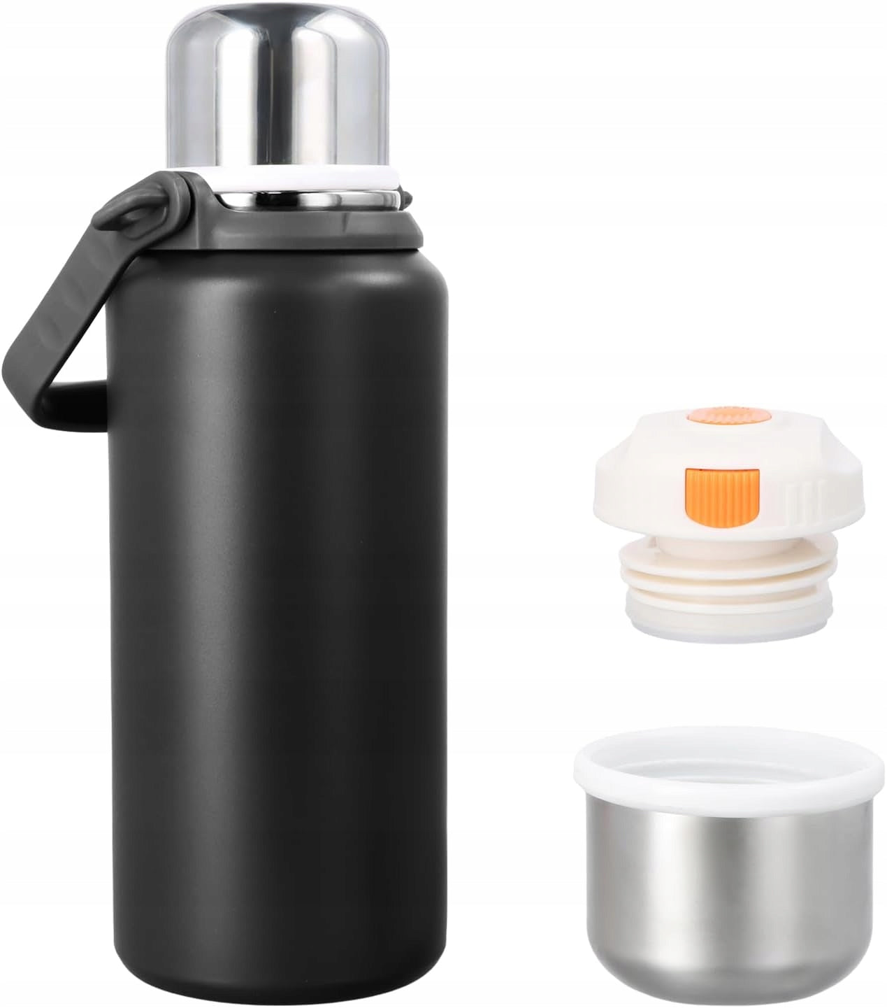 Thermal Bottle 1,2L Large Steel Thermos Keeps Warm 12h Cold Manufacturer code SDFGHJKL