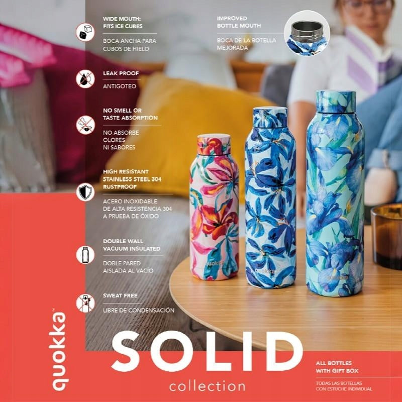 Thermal Bottle Quokka Strap Tea Thermos with Cherry Red Strip 630ml Manufacturer code 40175