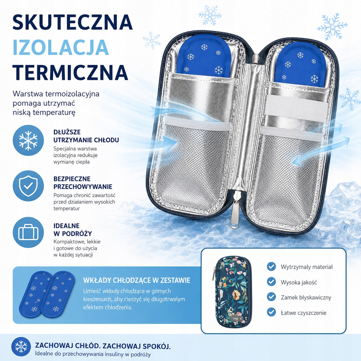 Thermal Cooling Bag for Insulin Medicines + 2 Cartridges Manufacturer code 4048535825848