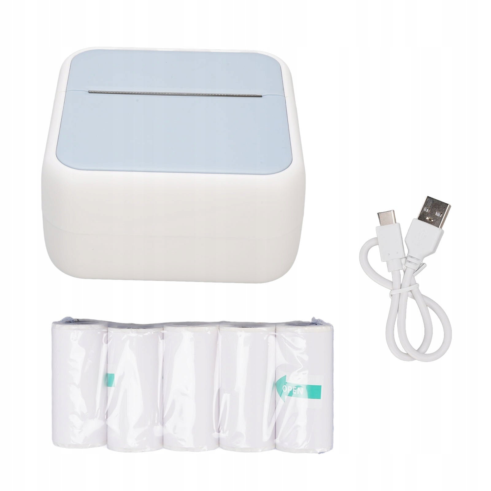 Thermal Label Printer, Portable BT Printer with 1500mAh Battery and