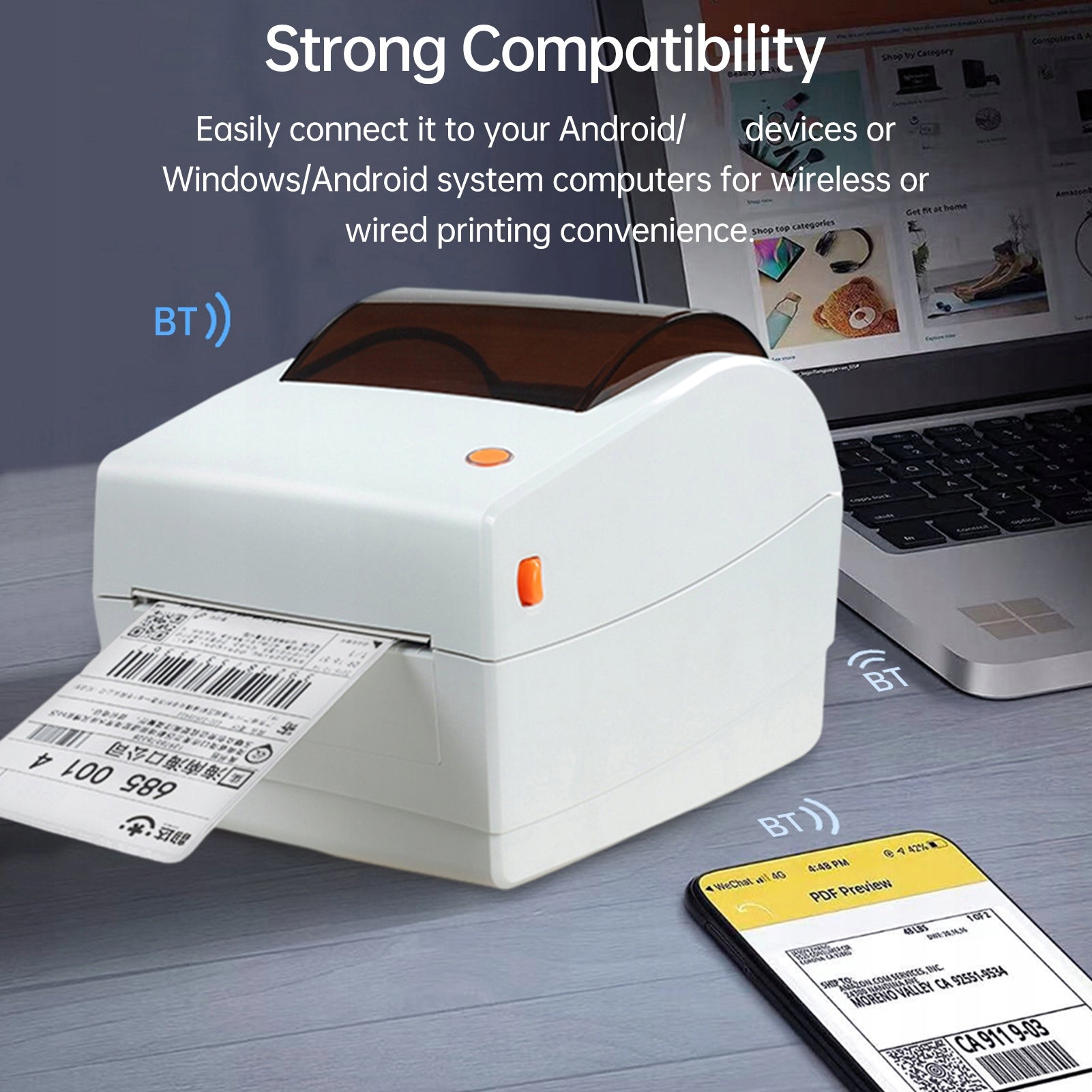 Thermal Label USB Printer BT Labels Printing Machine Fast WZ Printing technology other