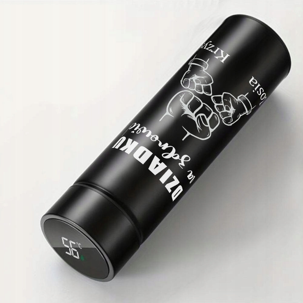 Thermal Mug ENGRAVING GIFT for Grandpa Names GRANDCHILDREN LED Display Packaging status original