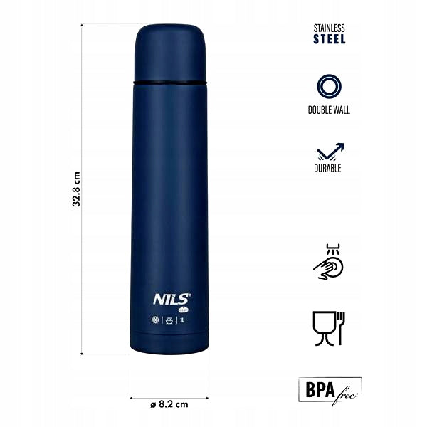 Thermal Mug Tourist Thermos Steel Coffee Bottle Tea 1000 ml Packaging status original
