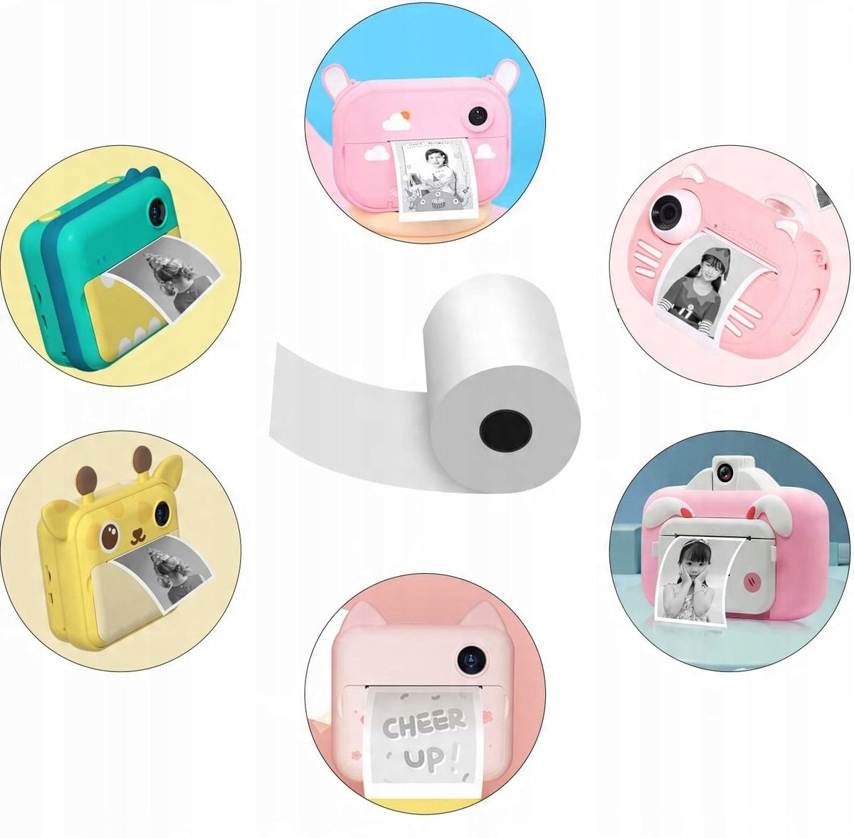 Thermal Paper Rolls for Mini Printer Print Instant Camera 1PCS Packaging status original