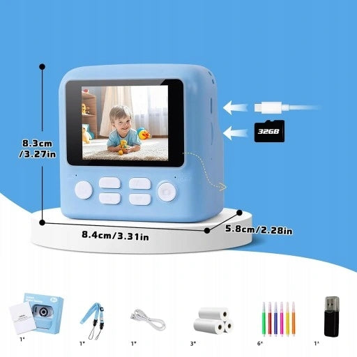 Thermal Printer MINI+3 Rolls Kids Camera For Gift Brand no brand