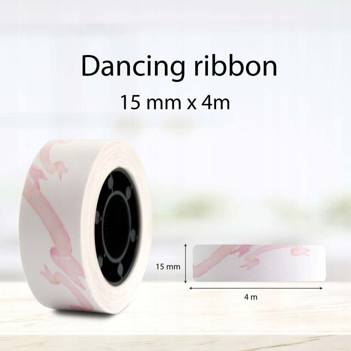 Thermal Tape Label Paper MP-RL-15*4M-DR Dancing Ribbon Manufacturer code GP1-RL-15*4M-DR