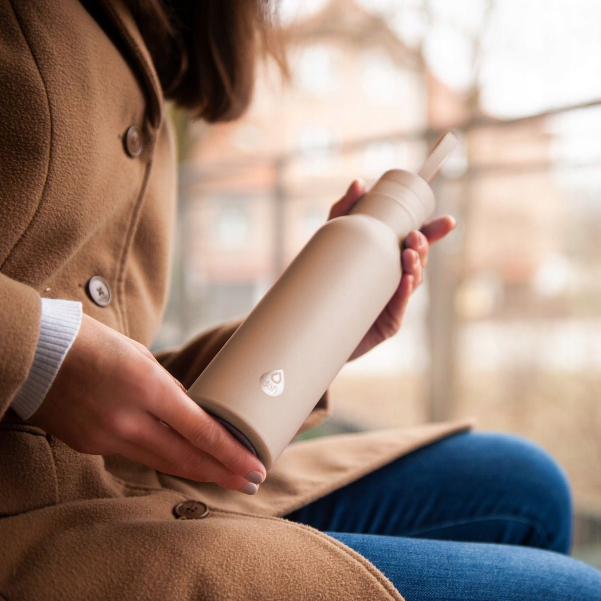 Thermal bottle Dafi EASY stainless steel 490 ml latte / cappuccino Product height 24.4 cm