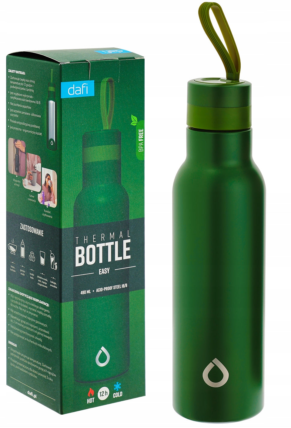 Thermal bottle Dafi thermos 490ml - Sage