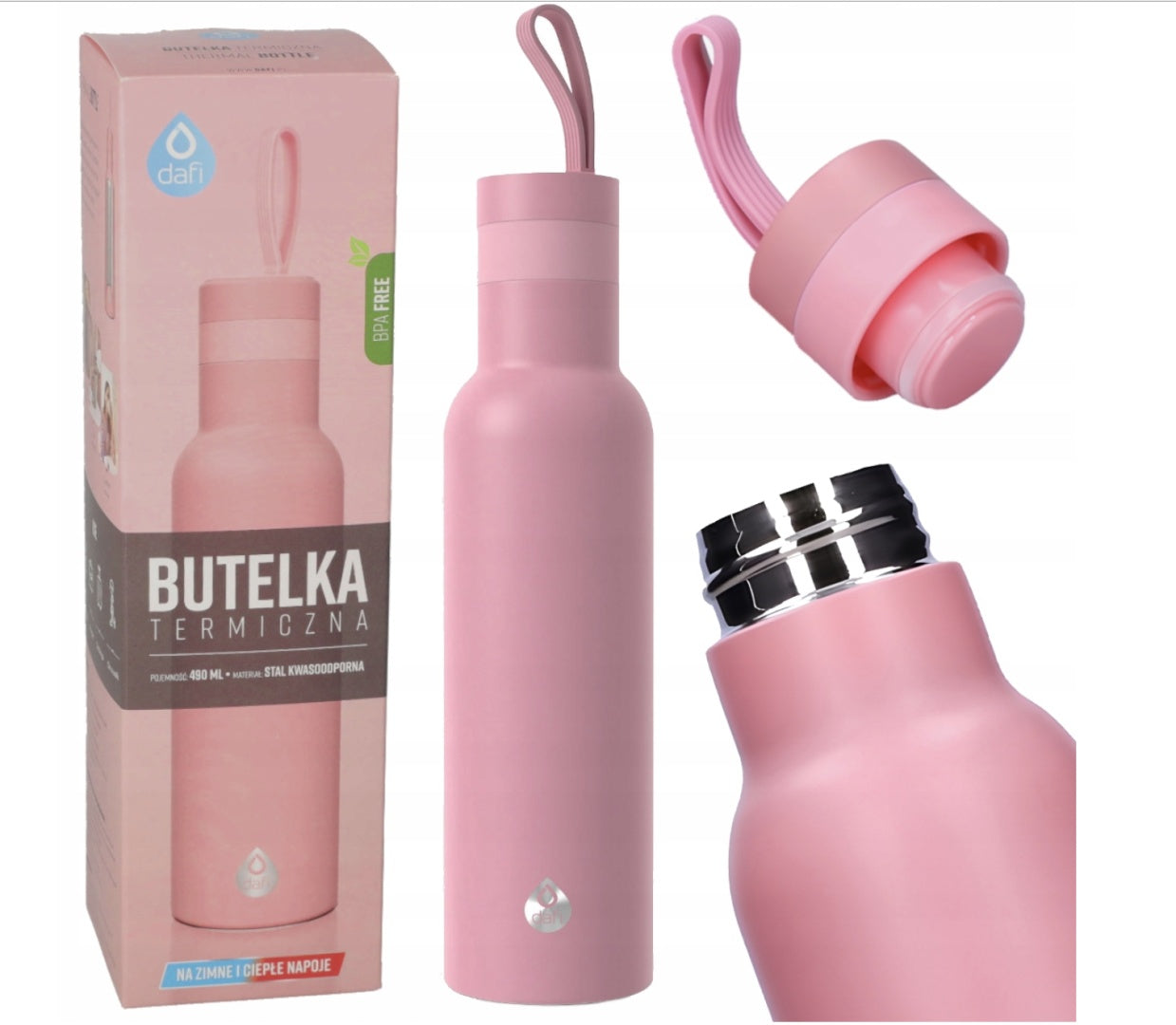 Thermal bottle thermos Dafi EASY stainless steel 490 ml rose Brand Dafi