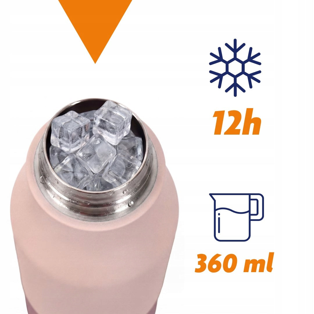 Thermal bottle with straw sealed steel water bottle Majestic Sport SILLY 360 ml Manufacturer code BUM25_P