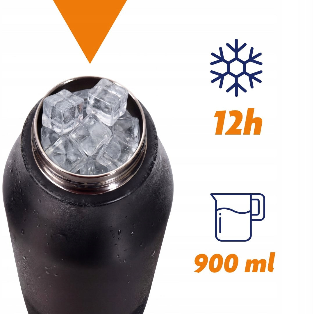 Thermal bottle with straw sealed steel water bottle Majestic Sport SILLY 900 ml Manufacturer code BUM27_B