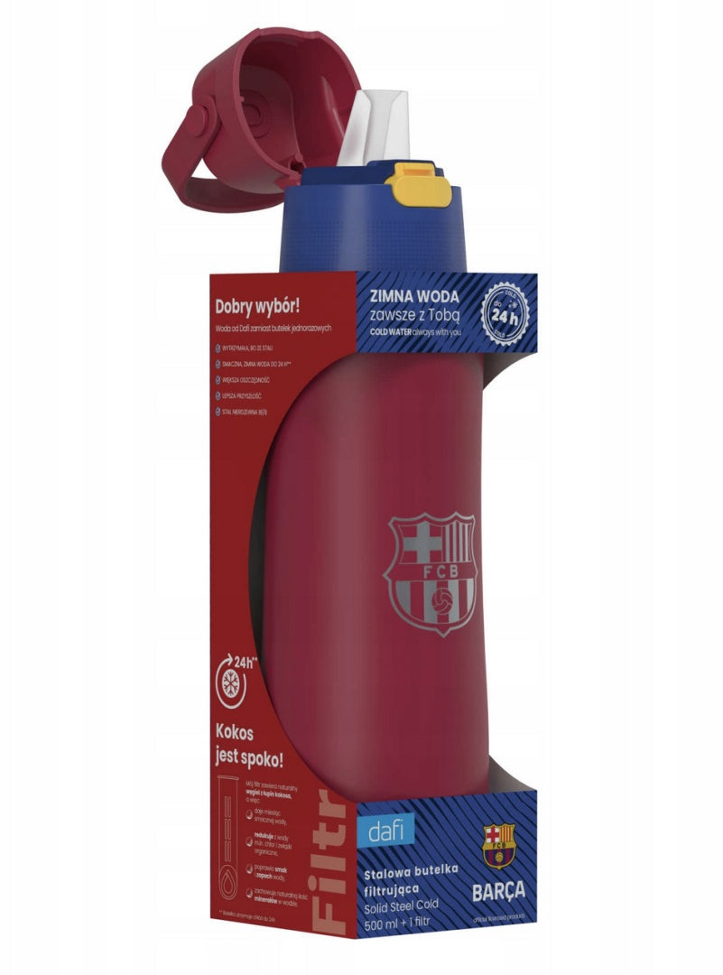 Thermal filter bottle Dafi Solid Steel Cold FC Barcelona 0,5l Packaging status original