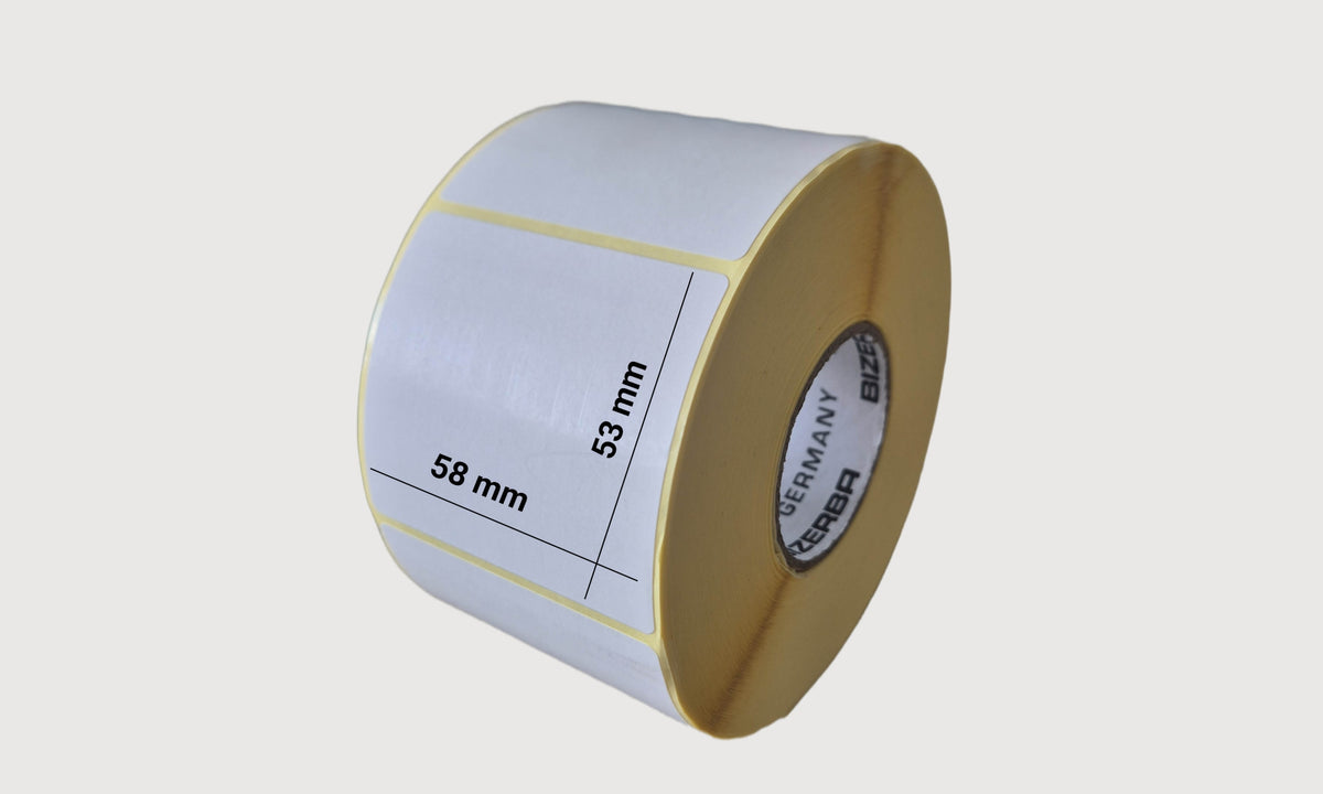 Thermal label 58mm x 53mm - 1 roll