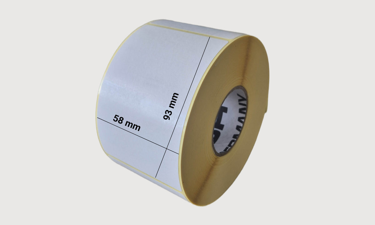 Thermal label 58mm x 93mm - 1 roll