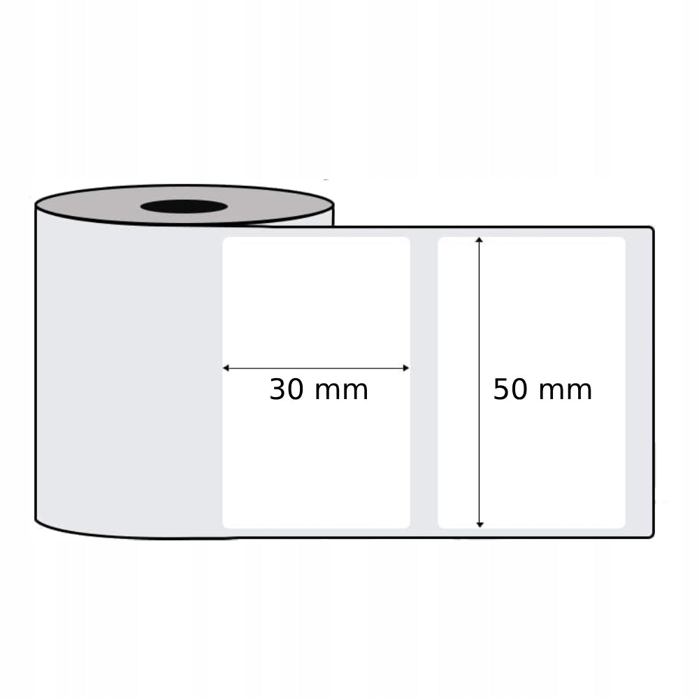 Thermal labels 50x30 mm LARGE ROLL - 2000 pcs. Manufacturer code ETY50X30/2000
