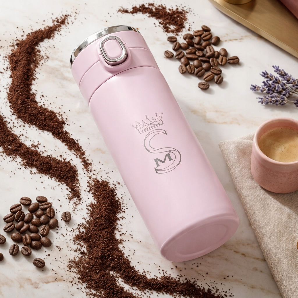 Thermal mug tea thermos mouthpiece 400ml LCD display Packaging status original