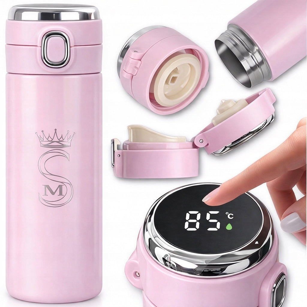 Thermal mug tea thermos mouthpiece 400ml LCD display