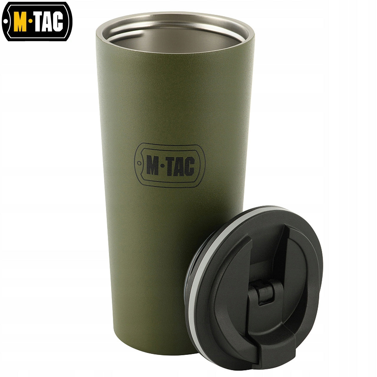 Thermal mug with lid and valve M-Tac 0.45 l Stainless Steel Olive Color green