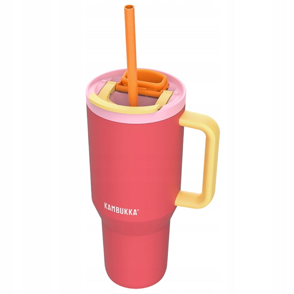 Thermal mug with straw Kambukka mug with straw 950ml Rio Pink Papaya Packaging status original