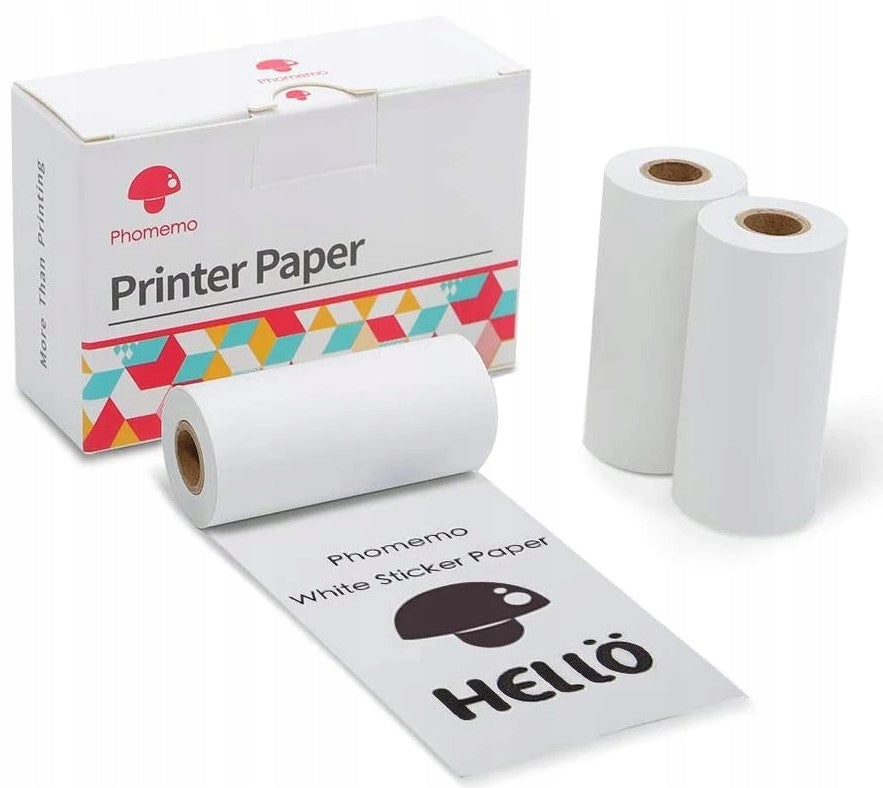 Thermal self-adhesive paper for Phomemo M02 M02Pro M03AS M04S M04AS roll