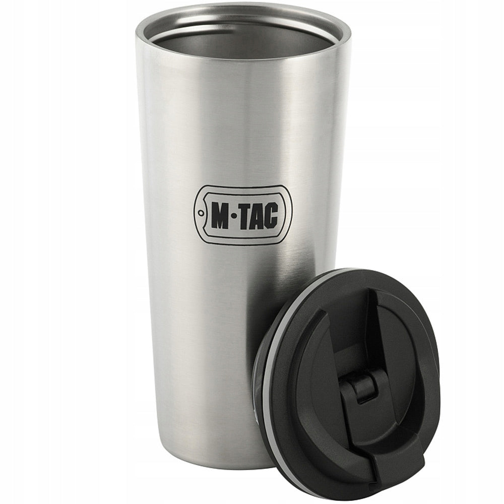 Thermo Mug with lid and valve 450 ml M-Tac Stainless Steel Silver Brand M-Tac