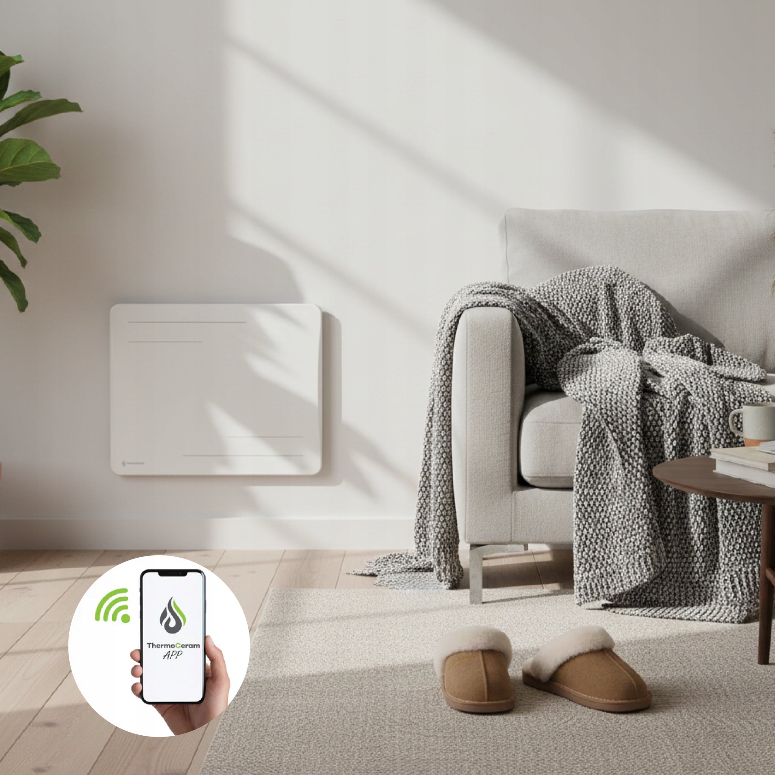 Thermoceram Alice connected Ceramic heater 1000W White Packaging status original