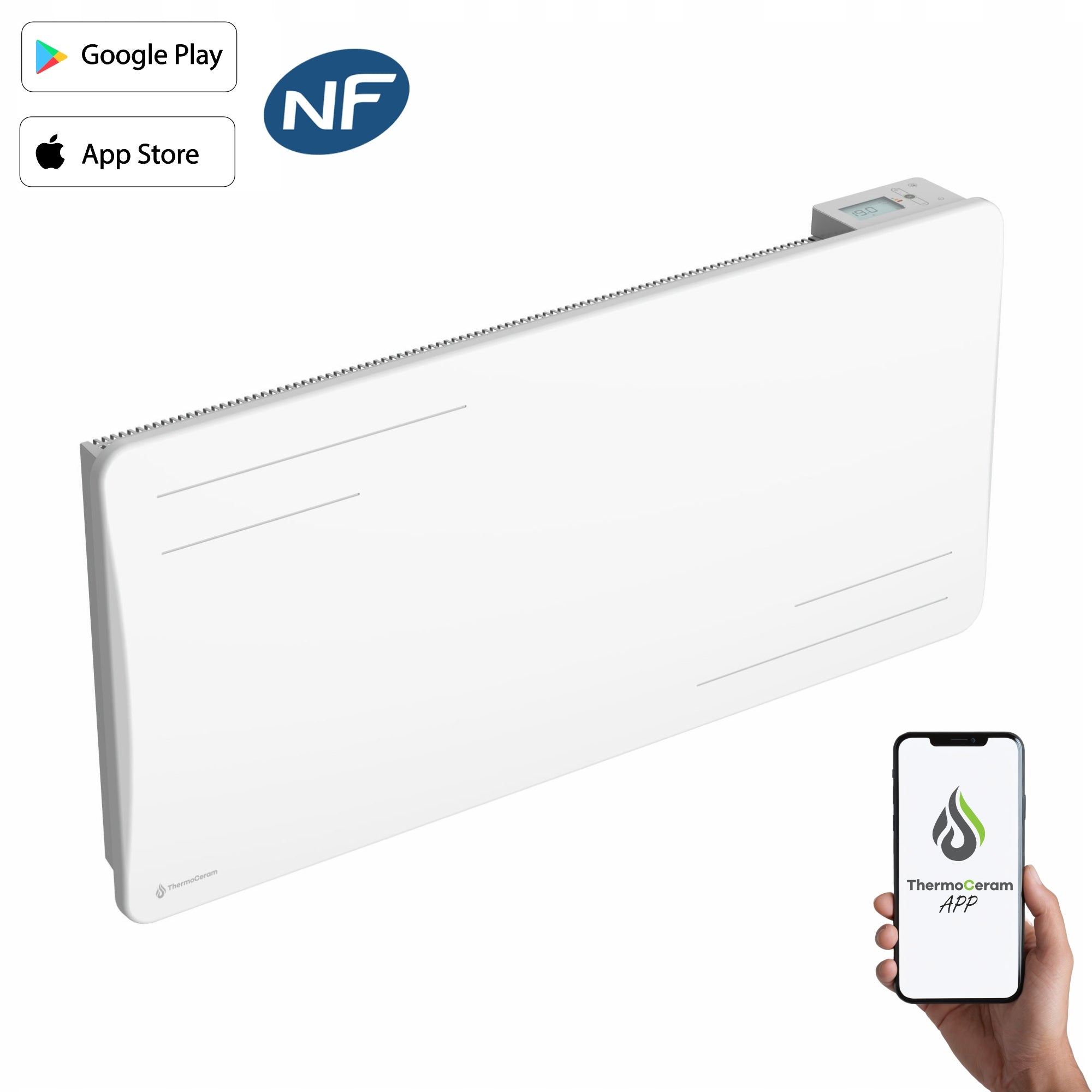 Thermoceram Alice connected Ceramic heater 2000W White
