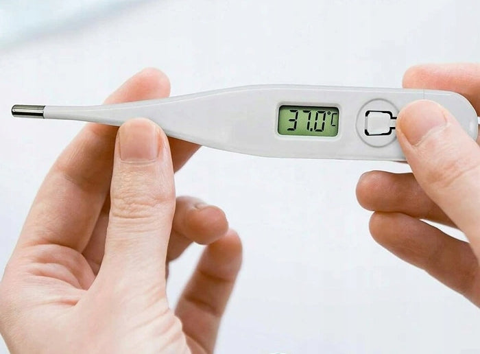 Thermometer Digital Electronic Waterproof LCD Citizen white Medical device no