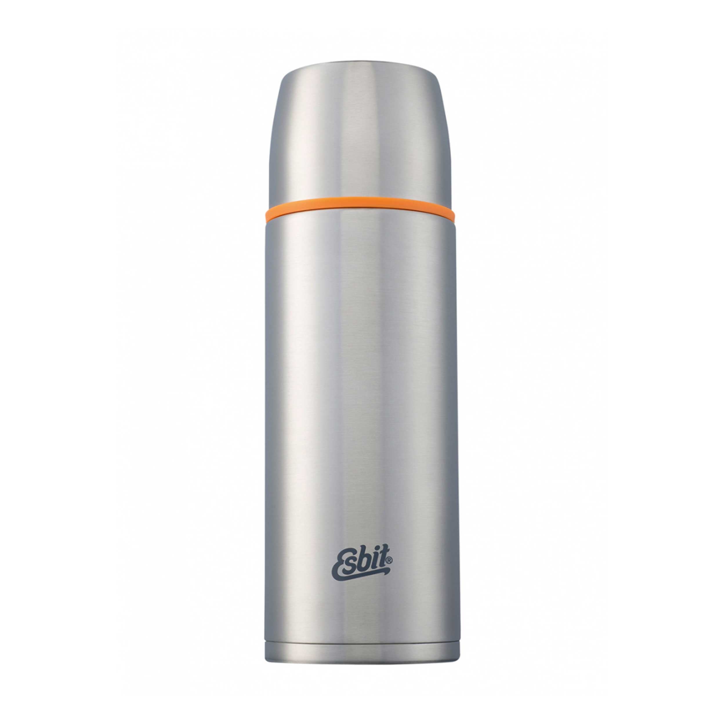 Thermos Esbit ISO Vacuum Flask 1,0l Silver Stainless Steel 2 Cups 2 Stoppers Color gray