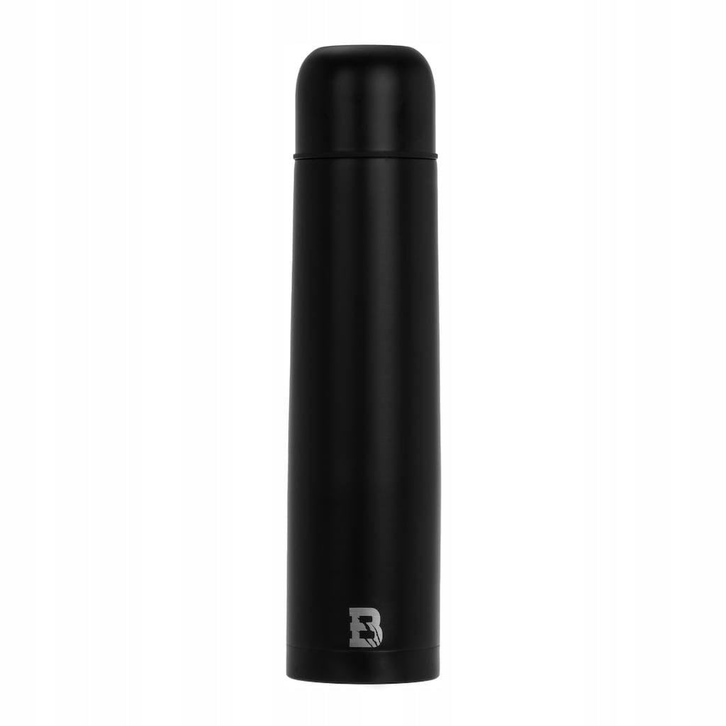 Thermos Stainless Steel Vacuum Thermal Mug Badger Outdoor Liquid 1 l Black
