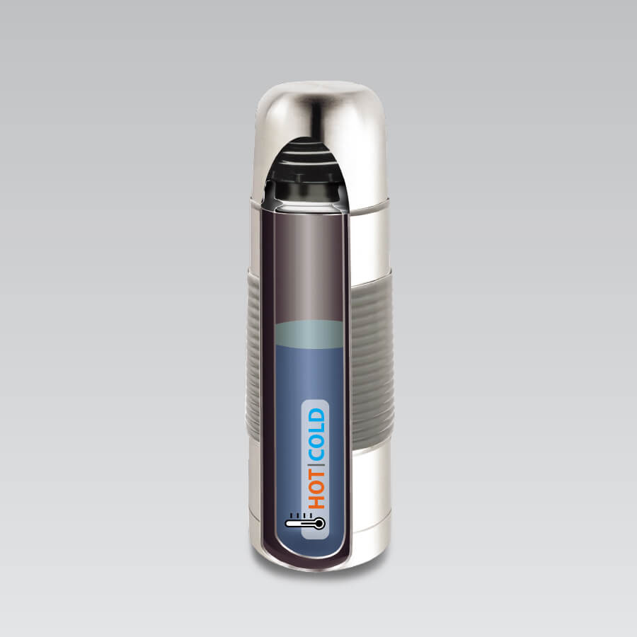 Thermos Thermal Mug with mug SILVER 750ml | Maestro MR-1630-75 Brand Maestro