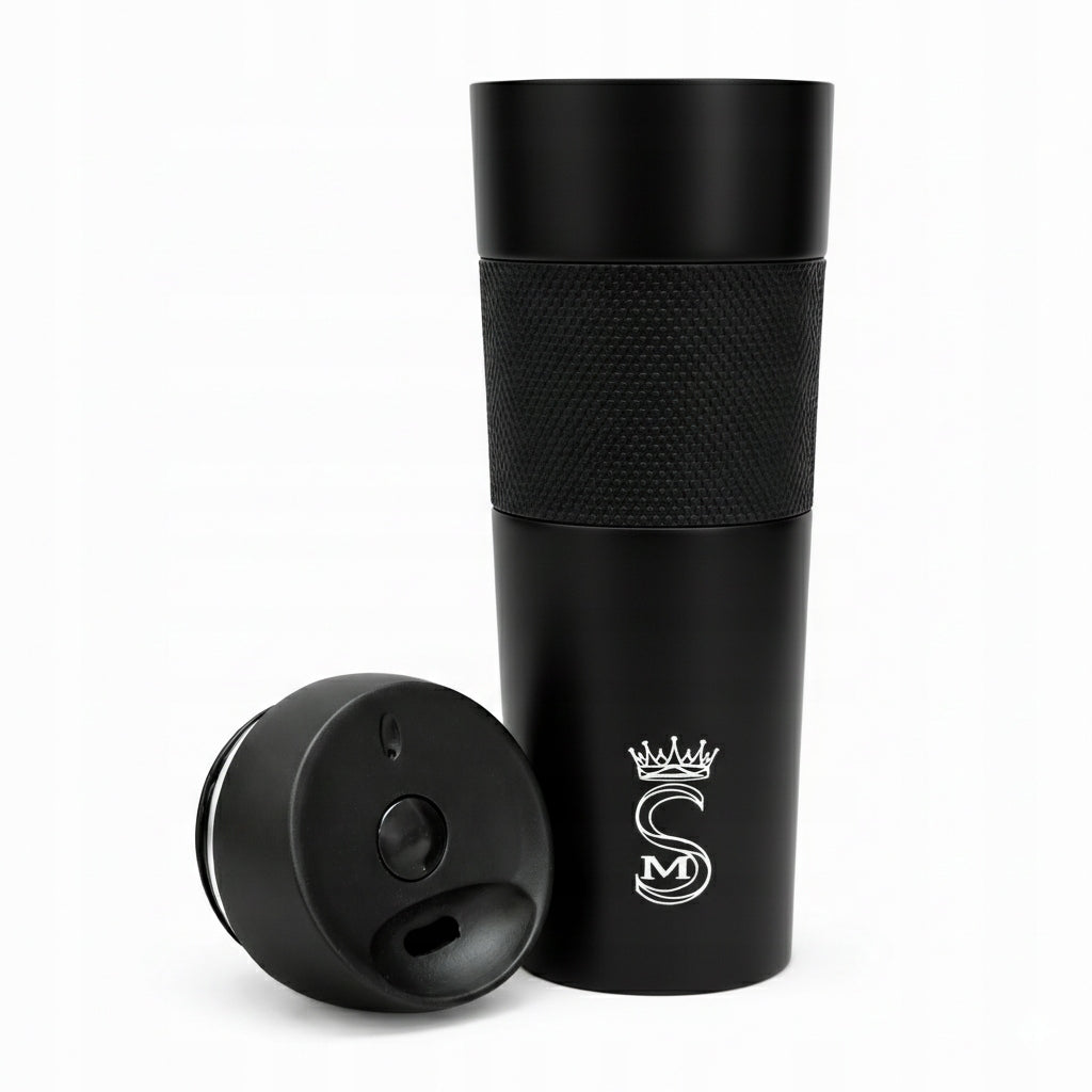 Thermos thermal mug tourist vacuum sealed steel 450 ml black