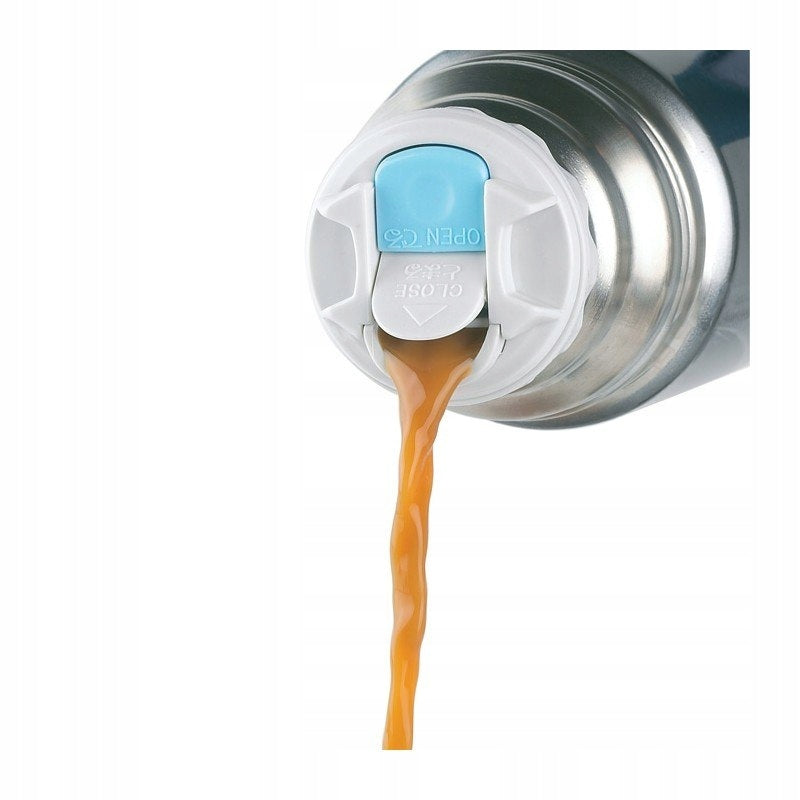 Thermos with button on nut and cup - dark blue Manufacturer code 150054 (185511)