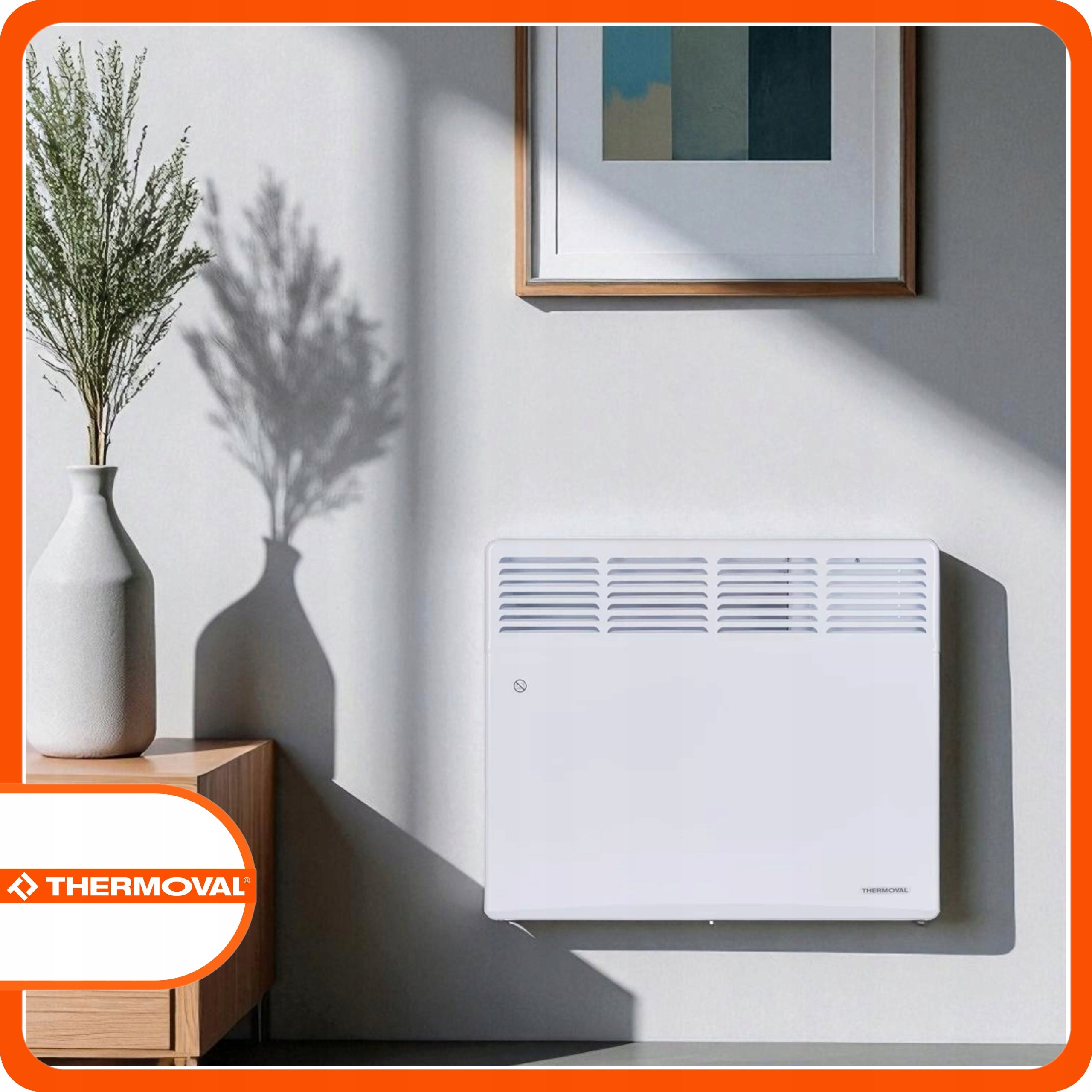 Thermoval Electric wall convector heater T18 ED 1000W white 1kW Manufacturer code 5 901 812 596 161