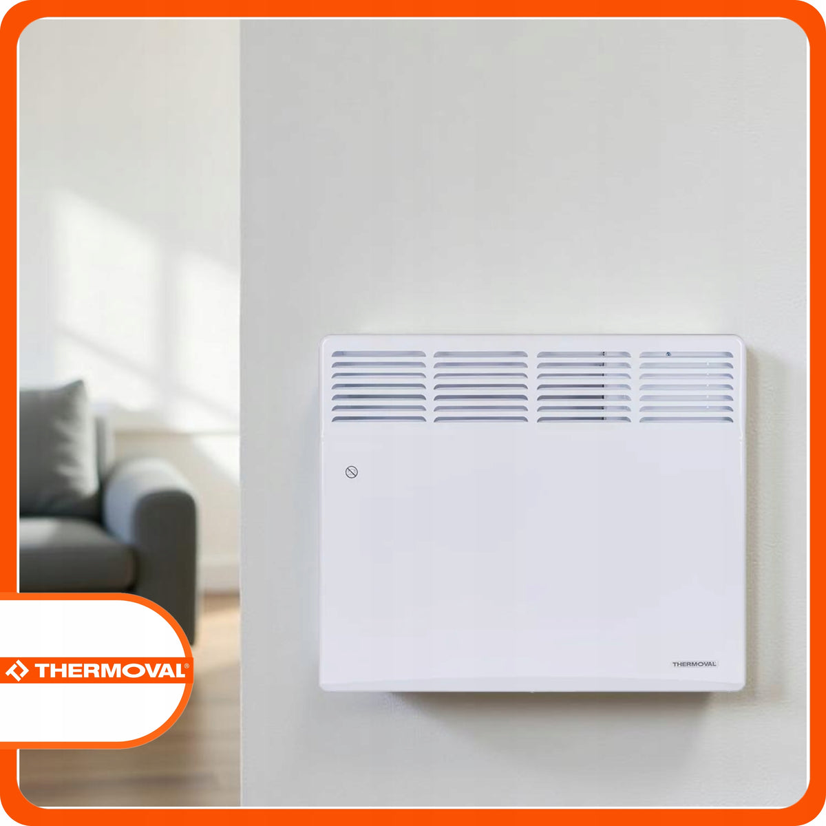 Thermoval Electric wall convector heater TX 1000W feet TC white Manufacturer code 0