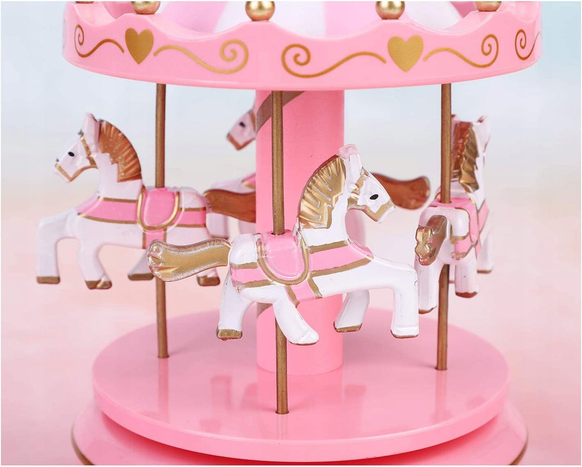 These à Musège de Mercière Mini Carousel Musical Color white
