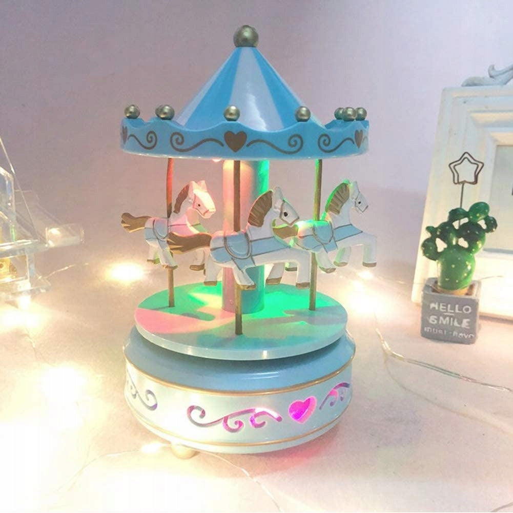 These à Musège de Mercière Mini Carousel Musical Color white