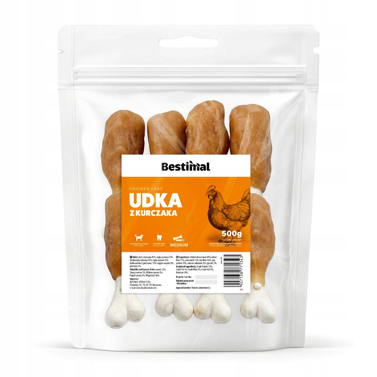 Thighs with chicken 500g- SOFT DOG TREAT - TREATS Manufacturer code BS28