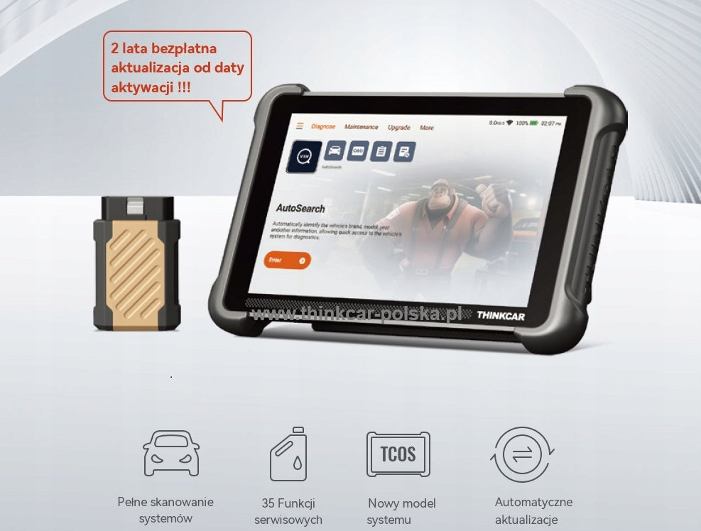 Thinkcar/Thinktool Euro 191 Poland distribution 8 inches, 2 years update Manufacturer code 810094614065