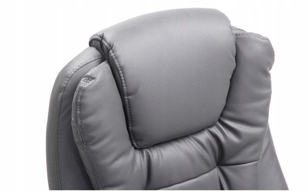 Thor office chair grey eco-leather, height adjustable, stable Furniture depth 78 cm