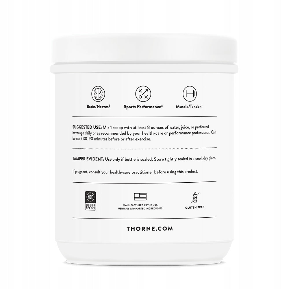 Thorne Creatine – Monohydrate, pineapple flavour with orange, 384 g Packaging status original
