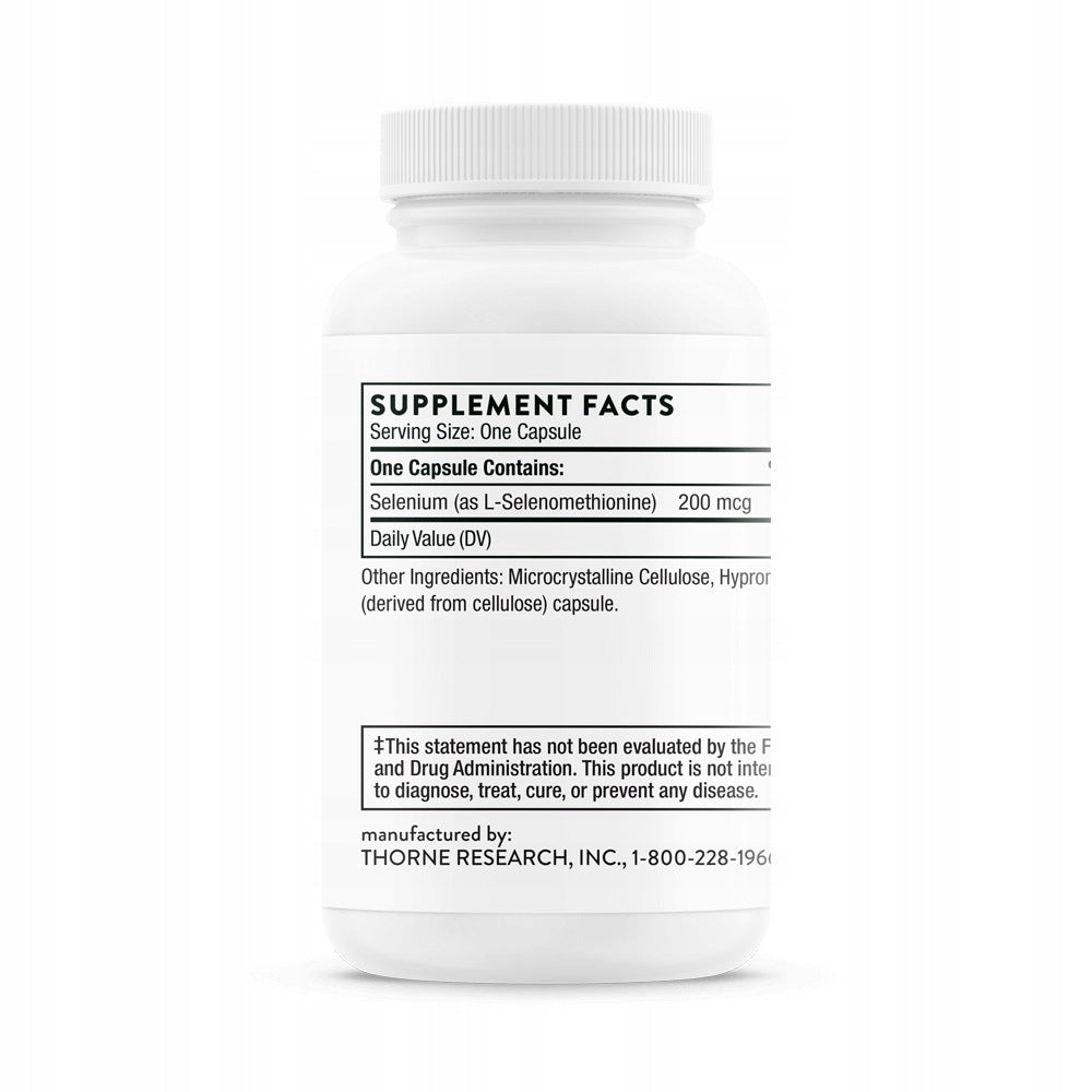 Thorne Selenium (L-selenomethionine) 200 µg 60 capsules Manufacturer code 693749225010