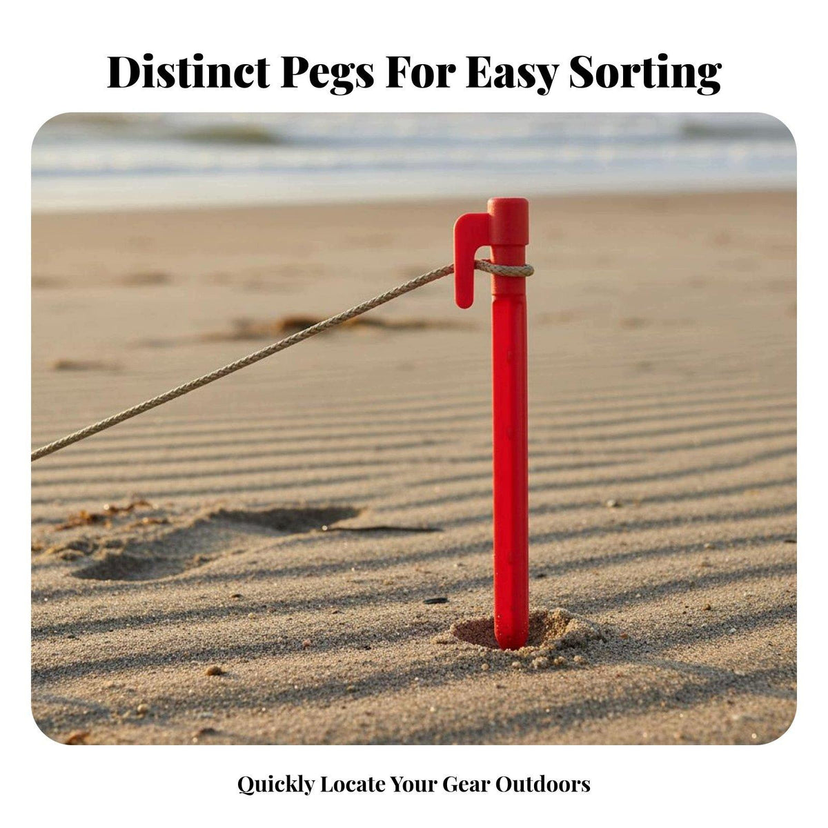 Threaded Ground Stake Firm Hold Threaded Ground Peg Easy Installation Green Packaging status original