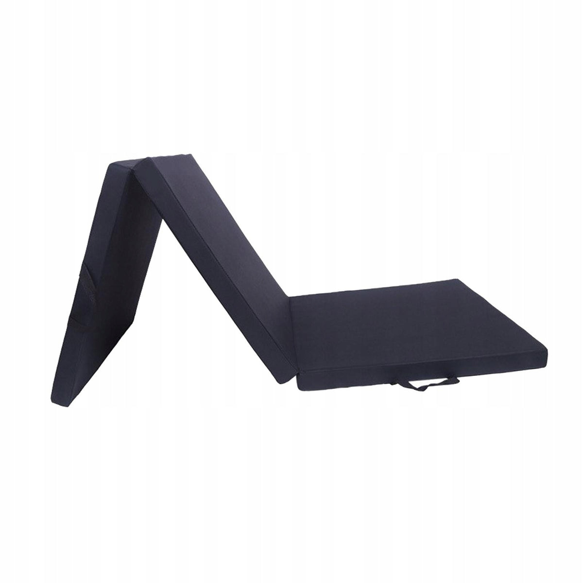 Three Fold Folding Exercise Mat Yoga Mat Protective Black PU Leather