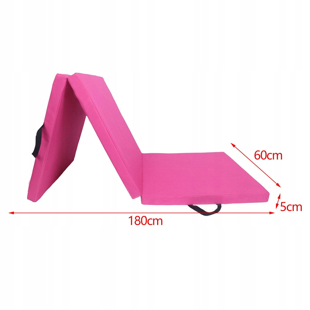 Three Fold Folding Thick Exercise Mat Protective Flooring Pink Oxford Cloth Packaging status original