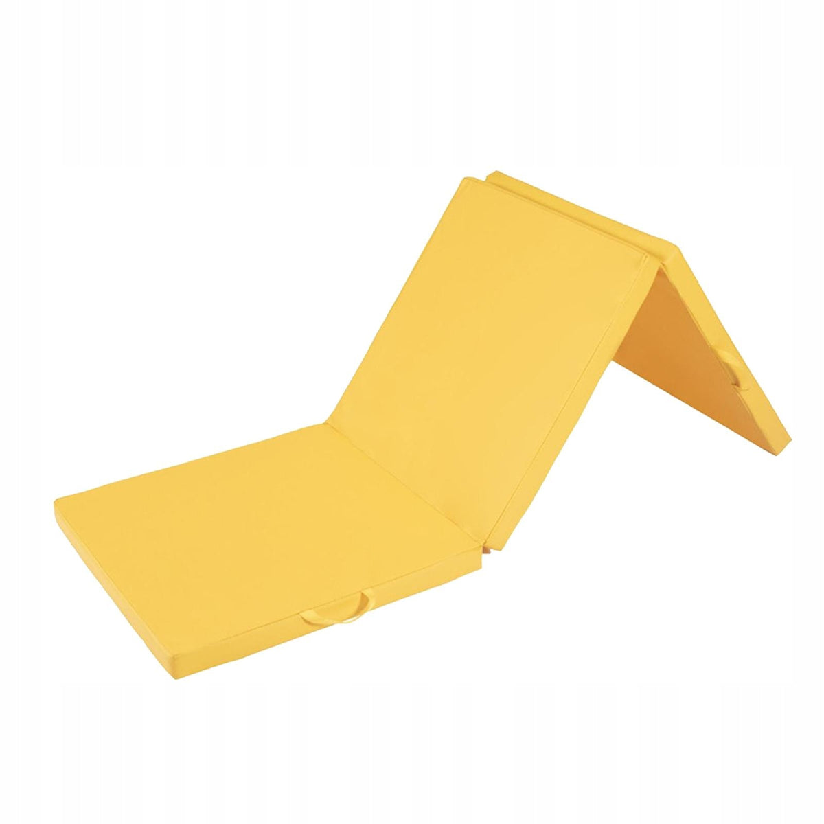 Three Fold Folding Thick Exercise Mat with Carrying Yellow Oxford Cloth