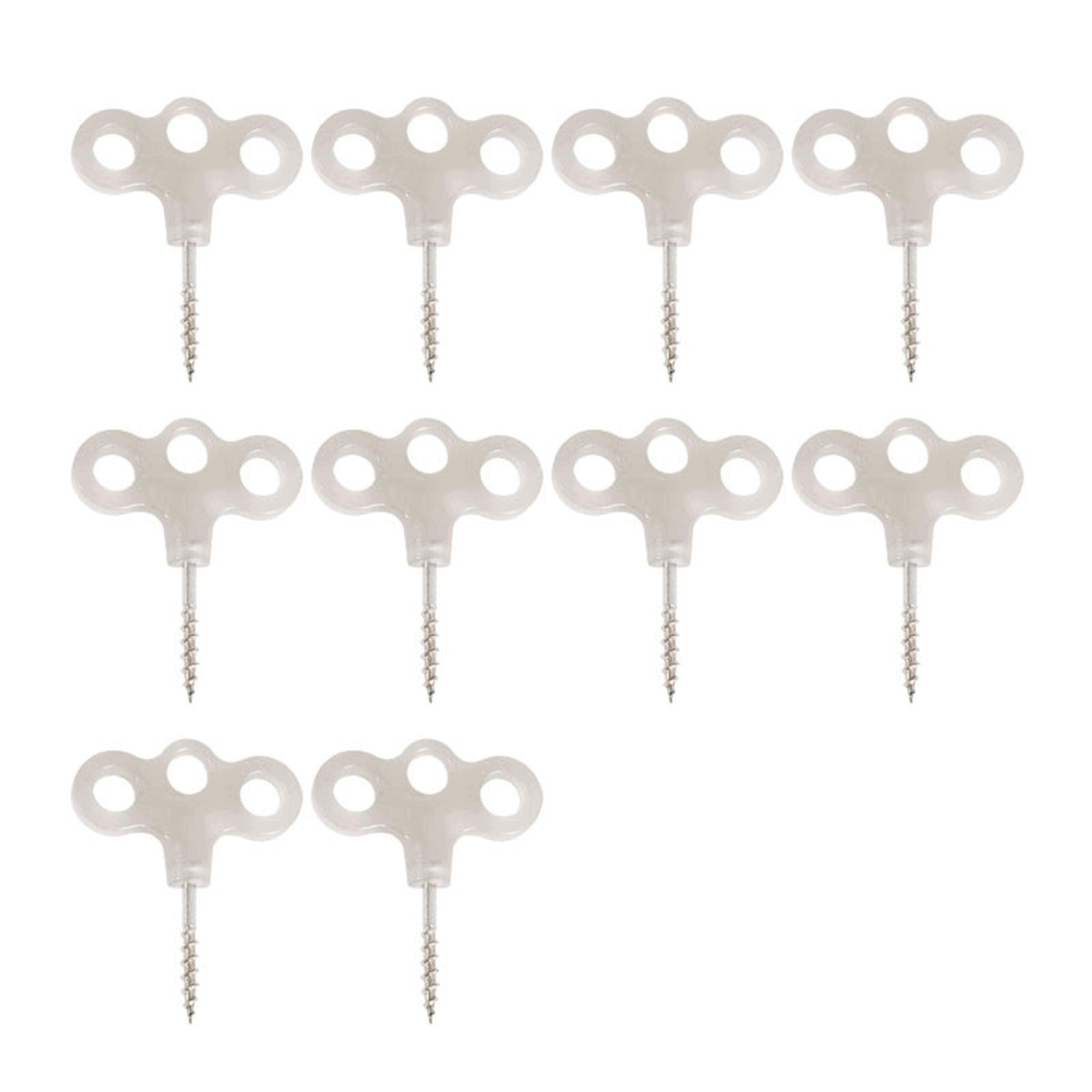 Three Hook Threaded Nail Luminous Tent Nails Hook Rope Buckle 10pcs