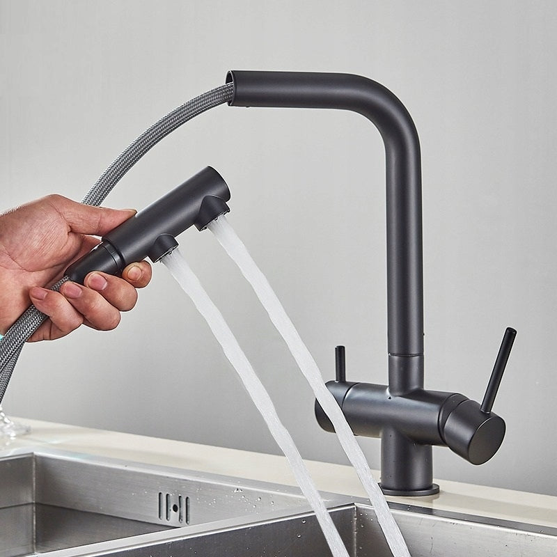 Three-Way Battery Black Pull-Out Spout Manufacturer code BKT-2088